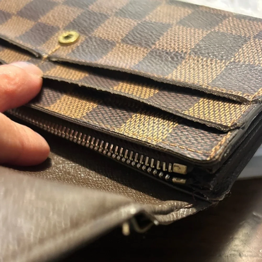 Louis Vuitton Damier Ebene Canvas Long Wallet Zippy‎ #72